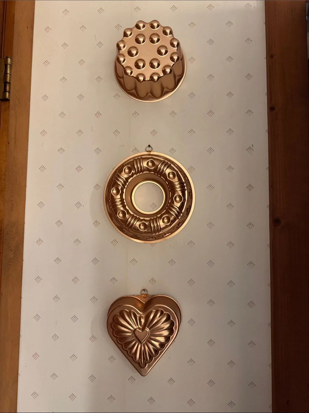 3 Copper Shiny Jello Molds